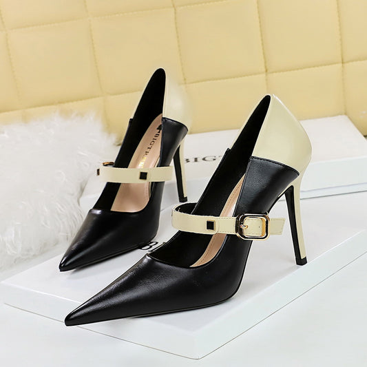 Retro Stiletto Heel Pumps