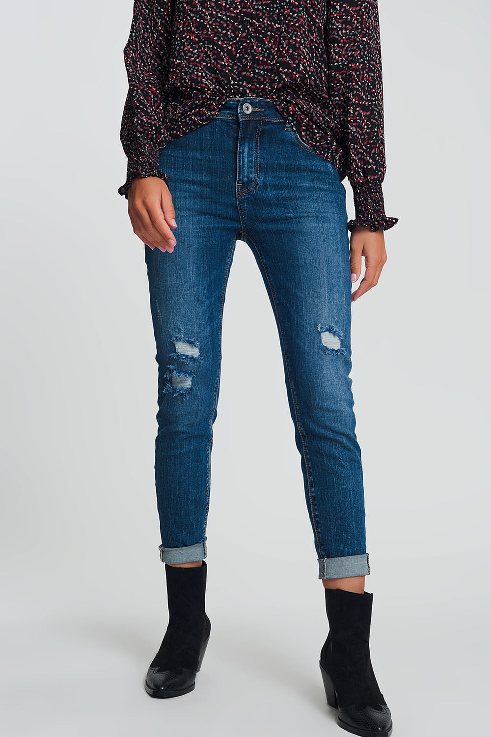 Jean skinny taille haute